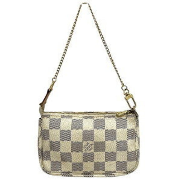 Louis Vuitton Handbag White Accessoires Damier Pochette Azur - Picture 1 of 8